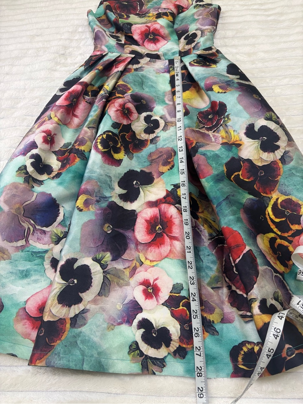 Chi Chi London Alyssa floral pansy dress sz 8 | garden wedding cocktail midi 50s - Picture 10 of 15